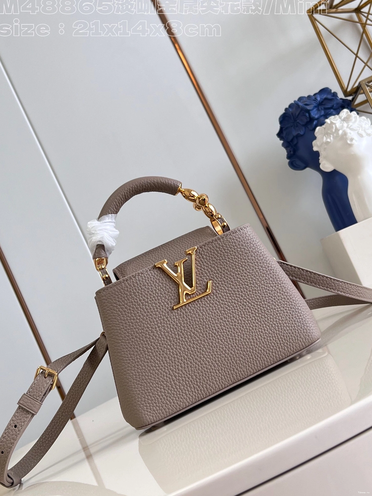 Cheap MINI-21*14*8CM VUITTON LOUIS CAPUCINES 0803
